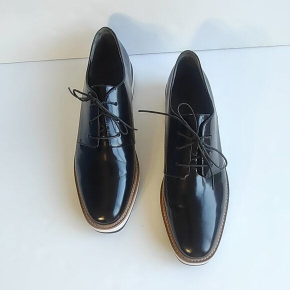 Vince Black Platform Loafers- women’s 8 1/2- fit like 9 - 9 1/2 - Picture 5 of 11